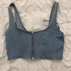 Forever 21 denim crop top